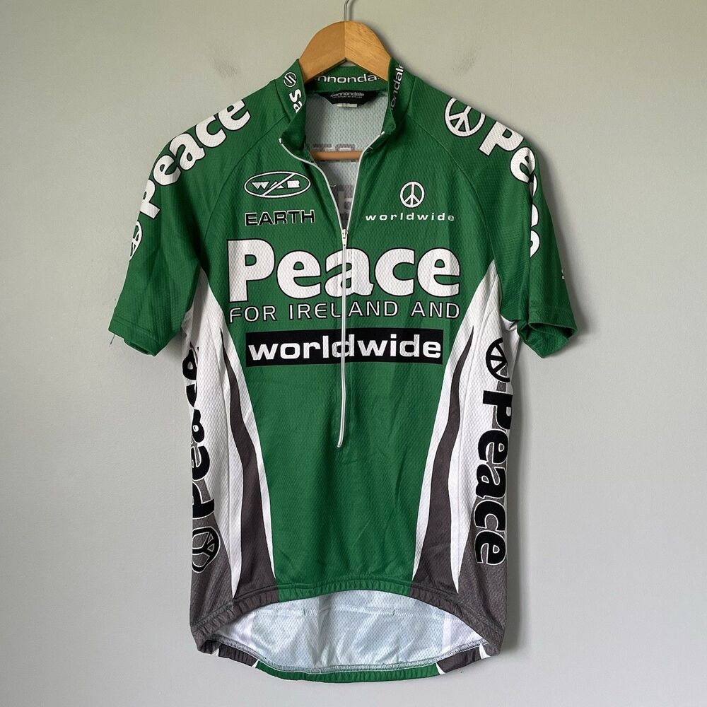 Cannondale Vtg Cycling Jersey 'Peace for Ireland and Worldwide' Women's Size Med